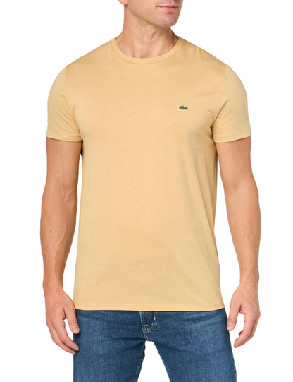 HOTLacoste Men's Short Sleeve Pima Jersey Crew Neck Tee