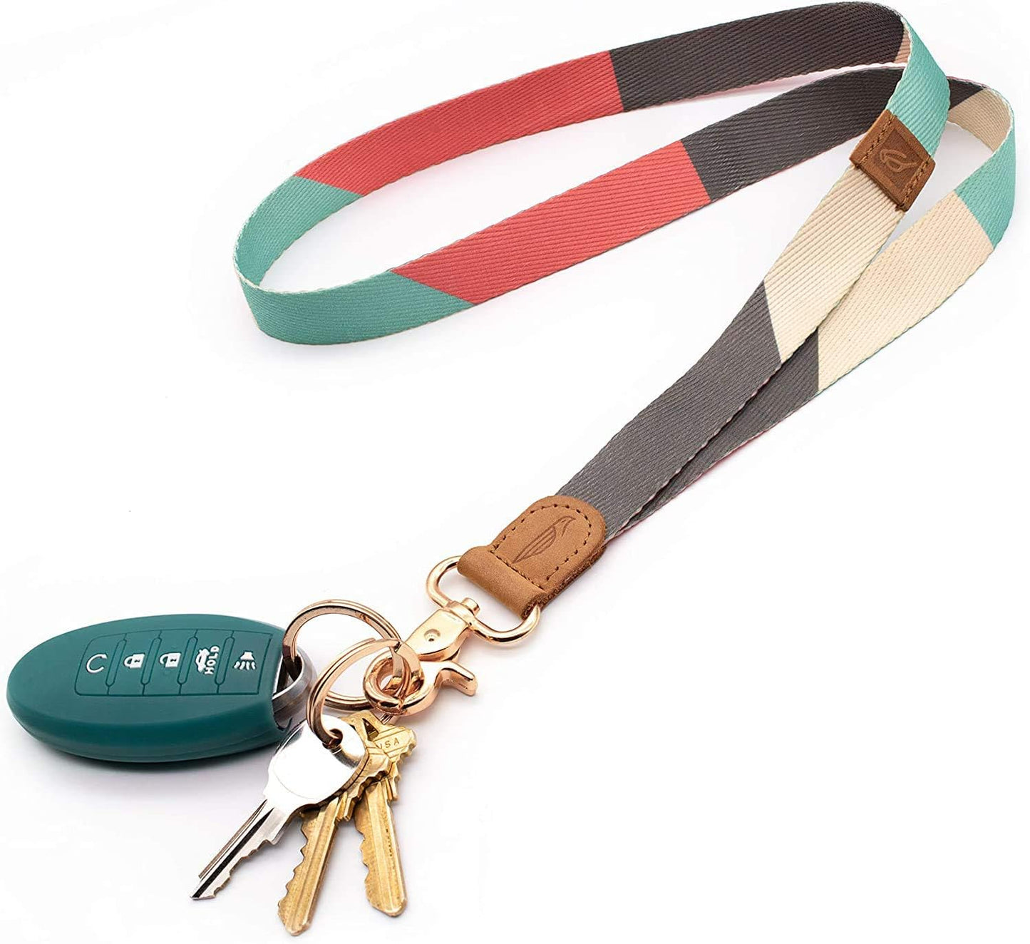 HOTPOCKT Slim Card Holder Wallet + Wrist and Neck Lanyard for Keys Bundle for Women | Cross
