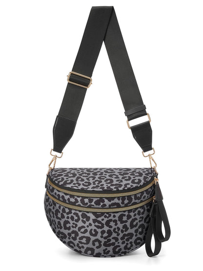HOTPure Colour Crossbody Bag Bum Bag for Women,Spacious Purse Fanny Packs Belt Bag,Oversized Bum Bag (Colour Bum Bag-Beige)
