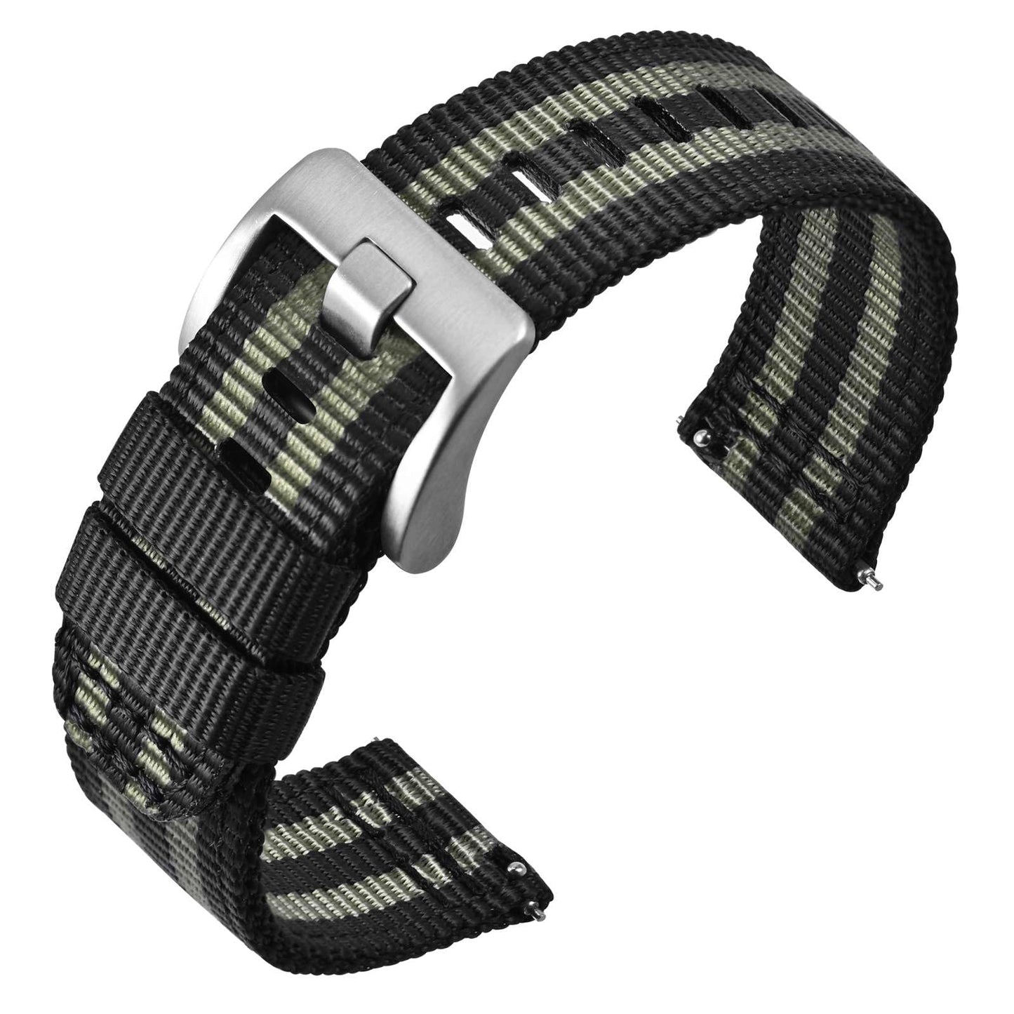 HOTANNEFIT Quick Release Watch Bands, Military Nylon Watch Strap for Men, Multiple Colors & Width (18mm, 19mm, 20mm, 22mm, 24mm)
