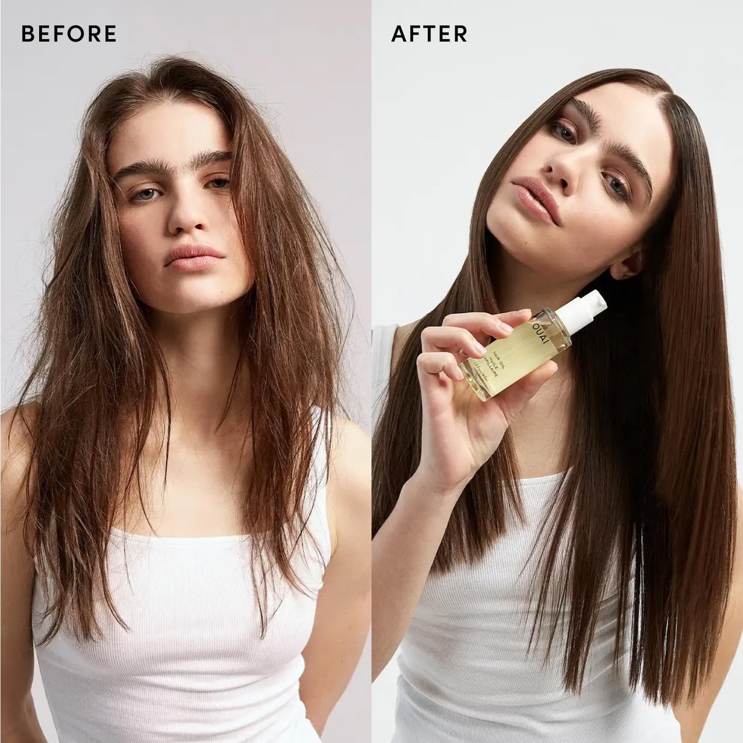 HOTOUAI Hair Oil - Hair Heat Protectant Oil for Frizz Control - Adds Shine and Smooths Split Ends - Color Safe Formula - Paraben, Phthalate and Sulfate Free (1.5 fl oz)