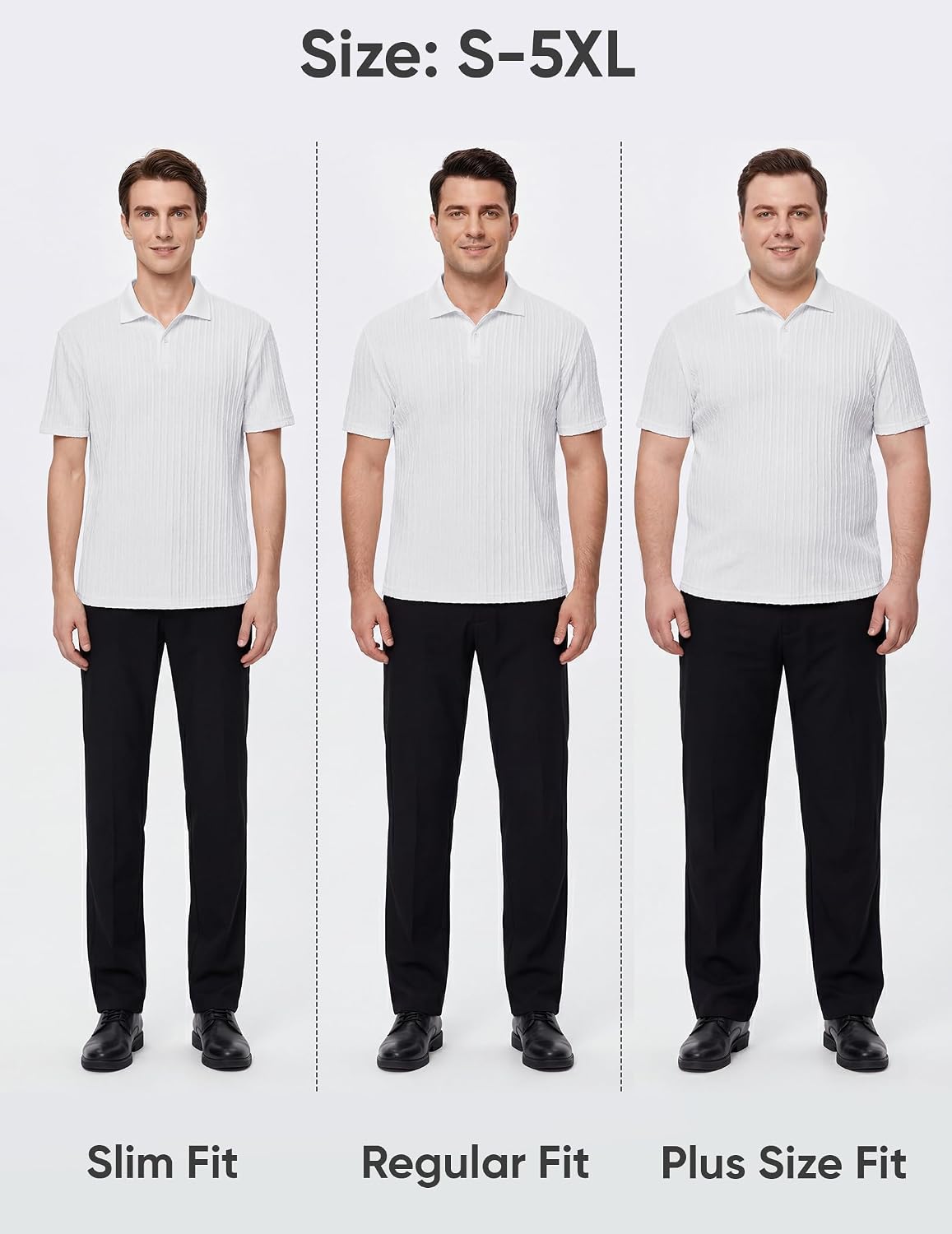 HOTJMIERR Mens Casual Polo Shirt Summer Short Sleeve Vacation Button Beach Knit Stretchy Golf Shirts