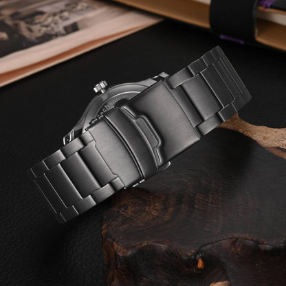 HOTWOCCI 22mm Heavy-duty Metal Watch Band for Men, 316L Stainless Steel, Double Locking Deployant Clasp (Space Grey)