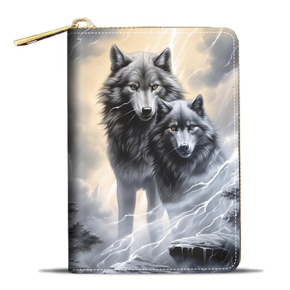 HOTCredit Card Holder Wallets for Women, Small RFID Wallet Slim Leather Card Organizer Case with Zipper, Retro Music Cassette