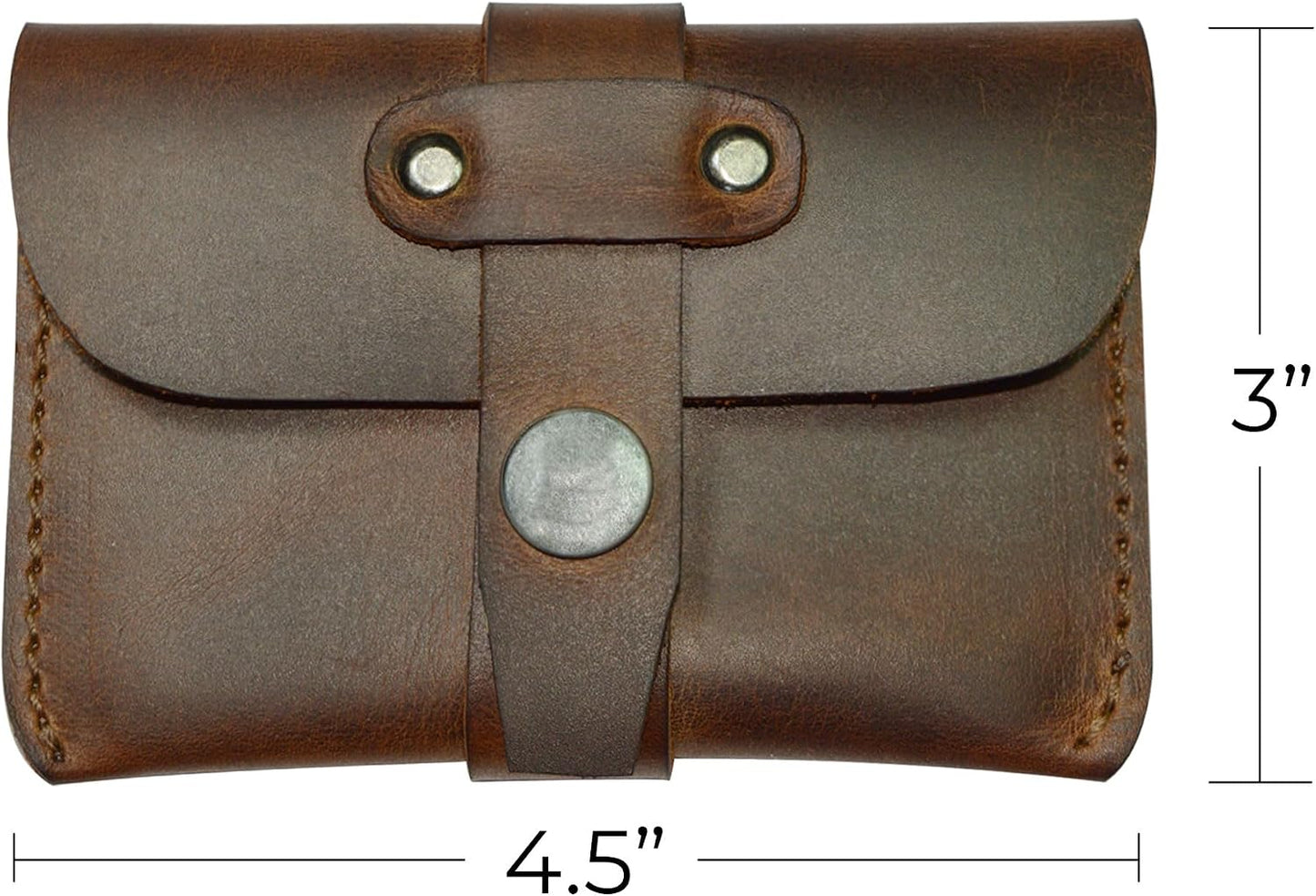 HOTHide & Drink, Leather Card Holder - Minimalist Front Pocket Wallet, Handmade :: Bourbon Brown