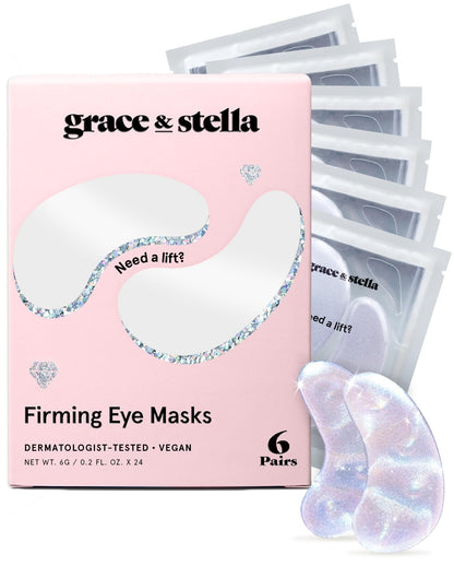 HOTgrace & stella Retinol Under Eye Patches for Puffy Eyes & Dark Circles - Restoring Gel Under Eye Masks with Hyaluronic Acid - Birthday Gifts for Women, Bachelorette Party Favors (Purple, 24 Pairs)