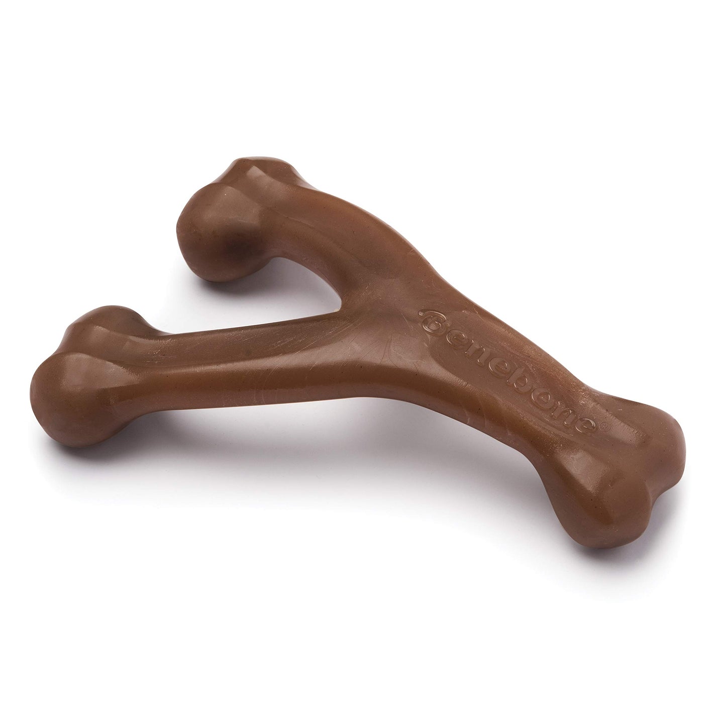 HOTBenebone Wishbone Durable Dog Chew Toy for Aggressive Chewers, Real Bacon, Made in USA, Medium