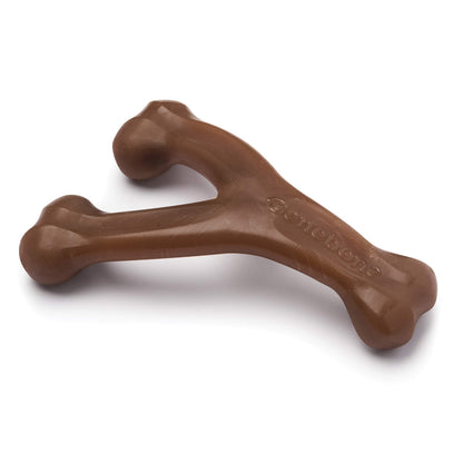 HOTBenebone Wishbone Durable Dog Chew Toy for Aggressive Chewers, Real Bacon, Made in USA, Medium