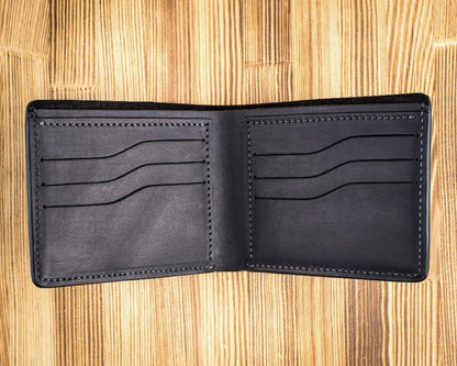 HOTGenuine 100% Real Leather Handmade Tree of Life Wallet Gift for Men - Genuine Black Leather RFID Blocking Bifold - Embossed Leather Wallet - Pocket Wallets kbsc