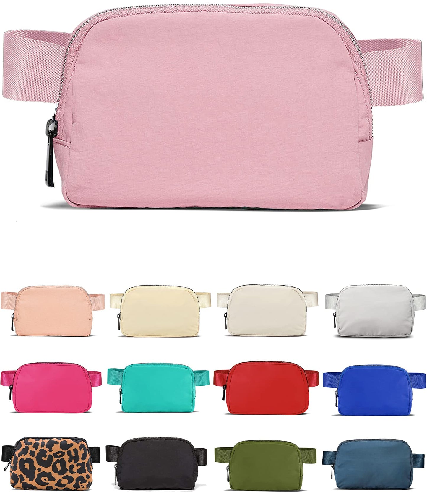 HOTYOSHUYUKI Fanny Pack Crossbody Bag Trendy Waterproof Small Sling Cross Body Purse for Women Men Fashion Waist Packs Mini Belt Pouch Chest Bum Hip Bag Lulu Dupes for Travel Vacation Running Black