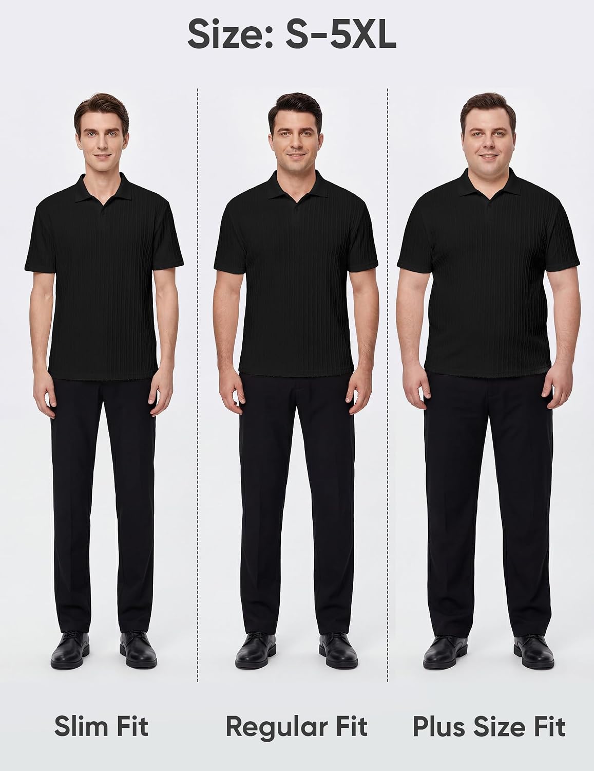 HOTJMIERR Mens Casual Polo Shirt Summer Short Sleeve Vacation Button Beach Knit Stretchy Golf Shirts