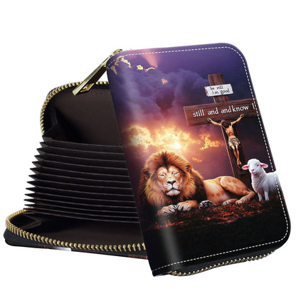HOTSlim Zipper Card Wallet for Women — RFID Blocking Mini Wallet, PU Leather Small Credit Card Holder & Coin Pocket, Travel-Friendly Card Organizer, Crow & Rose