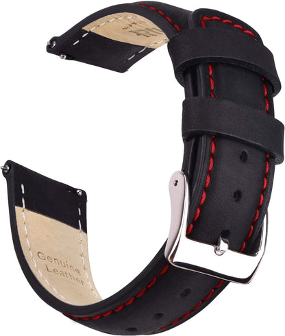HOTRitche Christmas Gift Quick Release Leather Watch Bands Genuine Watch Straps for Men Women Top Grain Leather Watch Strap, White Elephant Gifts, Stocking Stuffers for Men, Father's Day gifts