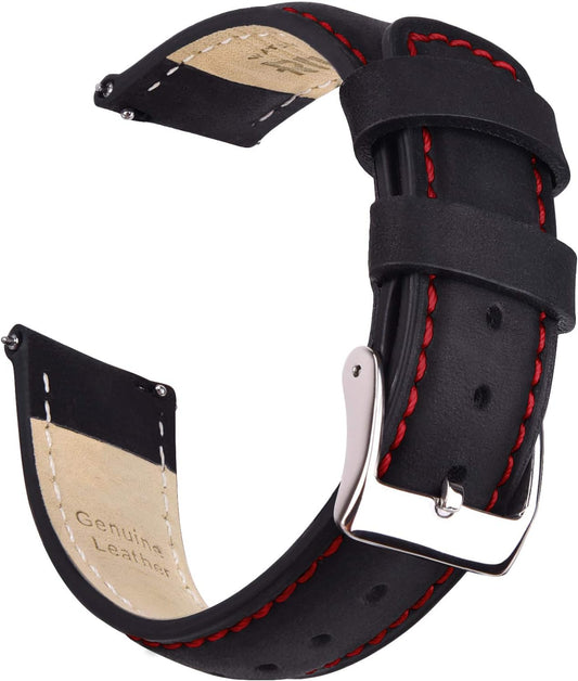 HOTRitche Christmas Gift Quick Release Leather Watch Bands Genuine Watch Straps for Men Women Top Grain Leather Watch Strap, White Elephant Gifts, Stocking Stuffers for Men, Father's Day gifts