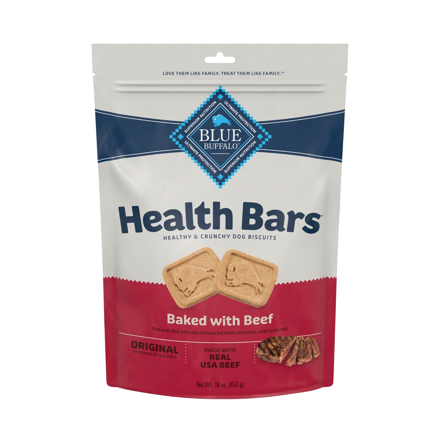 HOTBlue Buffalo Health Bars Bacon, Egg & Cheese Crunchy Dog Biscuits, Oven-Baked with Real Bacon & Natural Ingredients, Healthy Dog Treats with No Artificial Flavors or Preservatives, Jumbo Box 3.5 lbs.