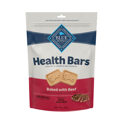 HOTBlue Buffalo Health Bars Bacon, Egg & Cheese Crunchy Dog Biscuits, Oven-Baked with Real Bacon & Natural Ingredients, Healthy Dog Treats with No Artificial Flavors or Preservatives, Jumbo Box 3.5 lbs.