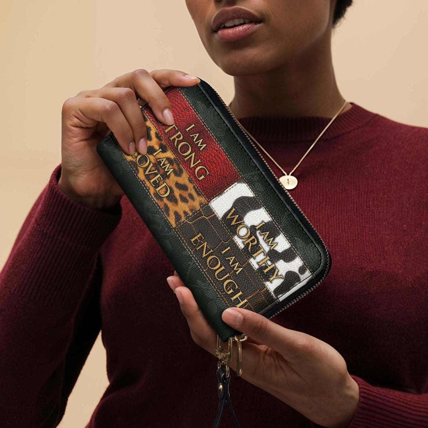 HOTAfrican American Black Women Leather Wallet, Afro Black Queen RFID Blocking Credit Card Holder Clutch Purse Wristlet, Mothers Day Birthday Gift for Women Girl Sister (African Inspiration)