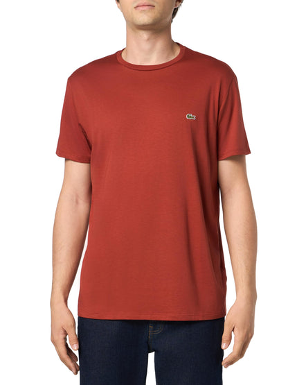 HOTLacoste Men's Short Sleeve Pima Jersey Crew Neck Tee