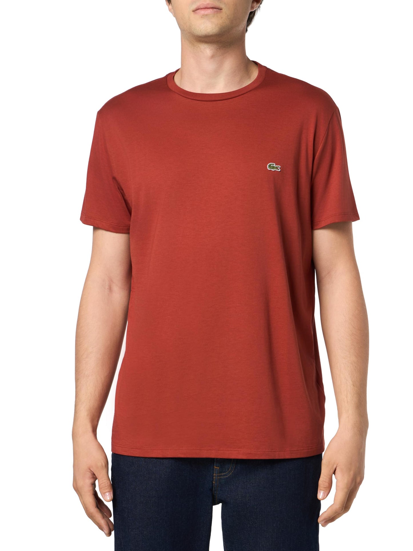 HOTLacoste Men's Short Sleeve Pima Jersey Crew Neck Tee
