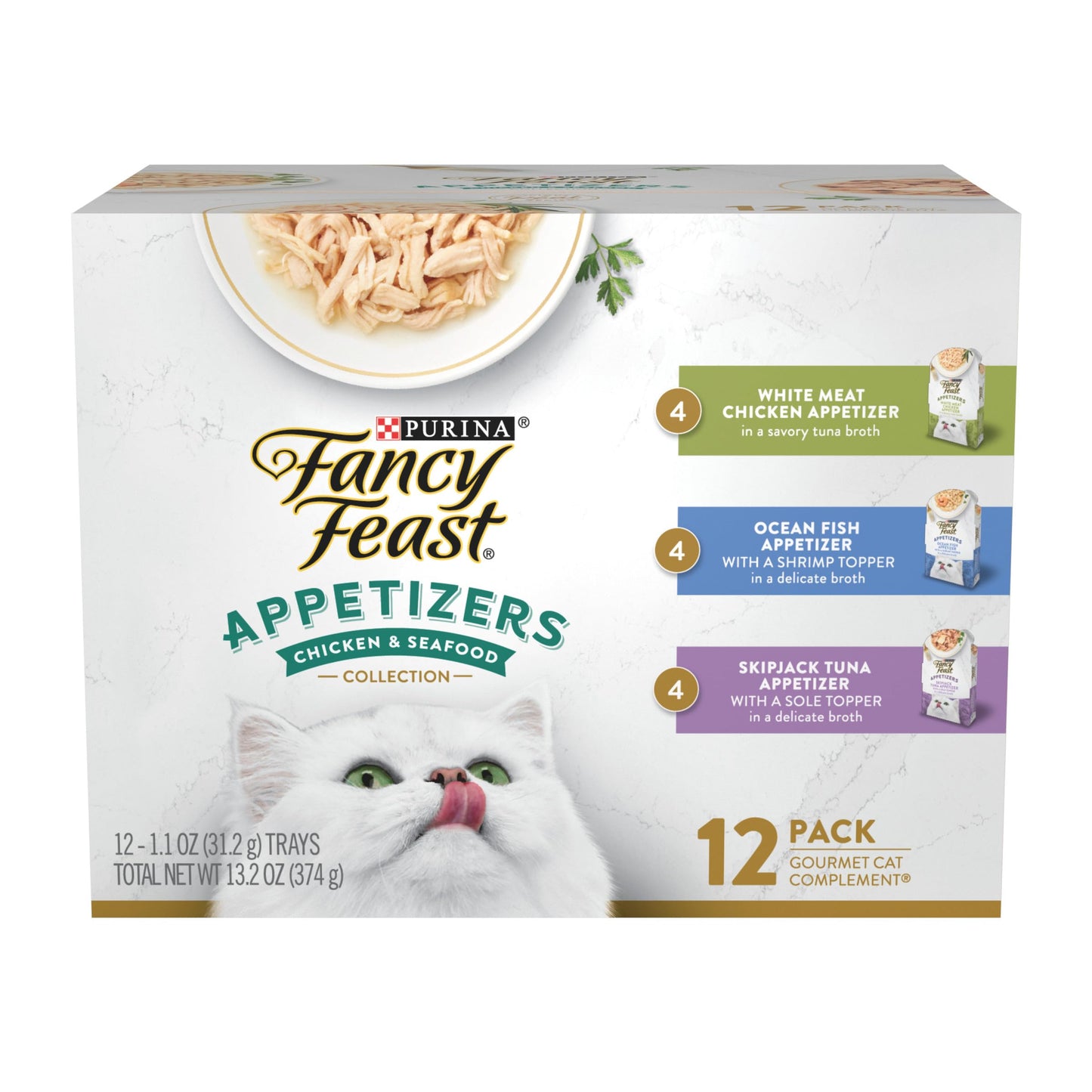 HOTPurina Fancy Feast Seafood Classic Pate Collection Grain Free Wet Cat Food Variety Pack - (Pack of 30) 3 oz. Cans