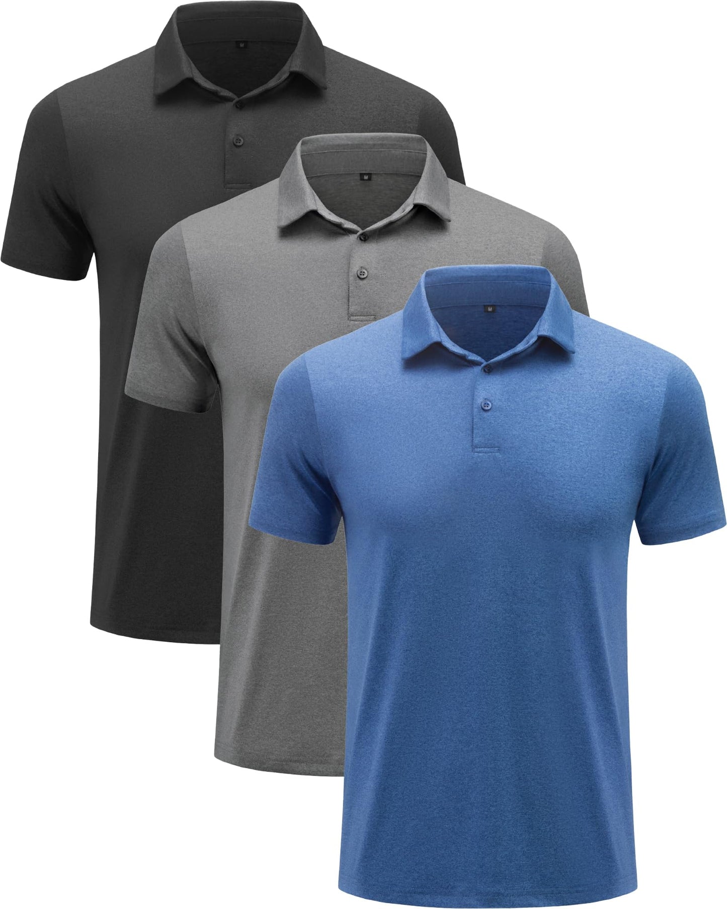 HOTBALENNZ Polo Shirts for Men Short Sleeve Mens Golf Polo Quick Dry | Summer Moisture Wicking Golf Shirt Sweat Resistant, Collared Athletic Casual Work Basic, Multi Scene Sports & Office Apparel