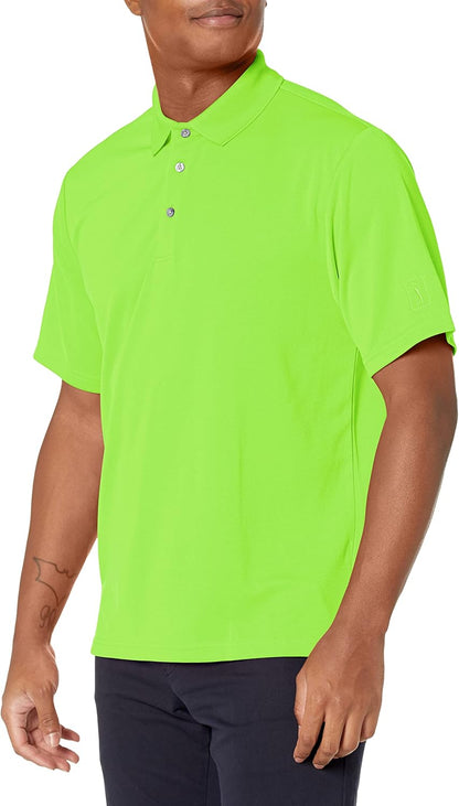HOTPGA Tour Men's Airflux Solid Mesh Short Sleeve Classic Golf Polo Shirt