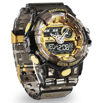 HOTWatch for Men Watch Men Digital Sports Watch Large Digital Analog Dual Display Waterproof Watches with 3 Alarms Countdown Stopwatch Date Dual-Time LED Light Multifunctional Military Wrist Watches