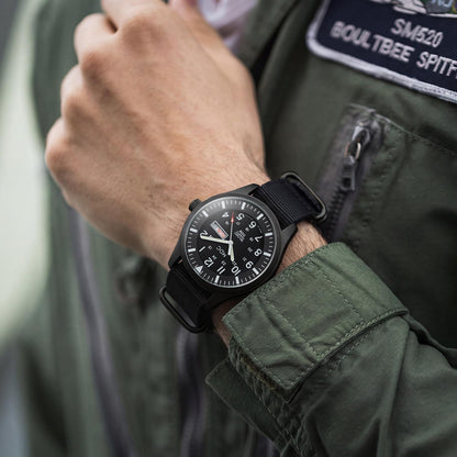 HOTInfantry MDC Mens Military Field Watch, 12/24H Day Date, Waterproof Nylon | Tactical Army Style, Analog Quartz, Stealth and Vietnam Style Options, Band for Outdoor Work Sport