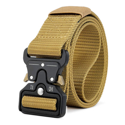 HOTMOZETO Tactical Belts for Men Military Style Work Hiking Riggers Web Gun Belt with Heavy Duty Quick Release Metal Buckle