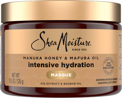HOTSheaMoisture Intensive Hydration Hair Masque Manuka Honey & Mafura Oil For Dry, Damaged Hair Deep Conditioning Hair Treatment 11.5 oz