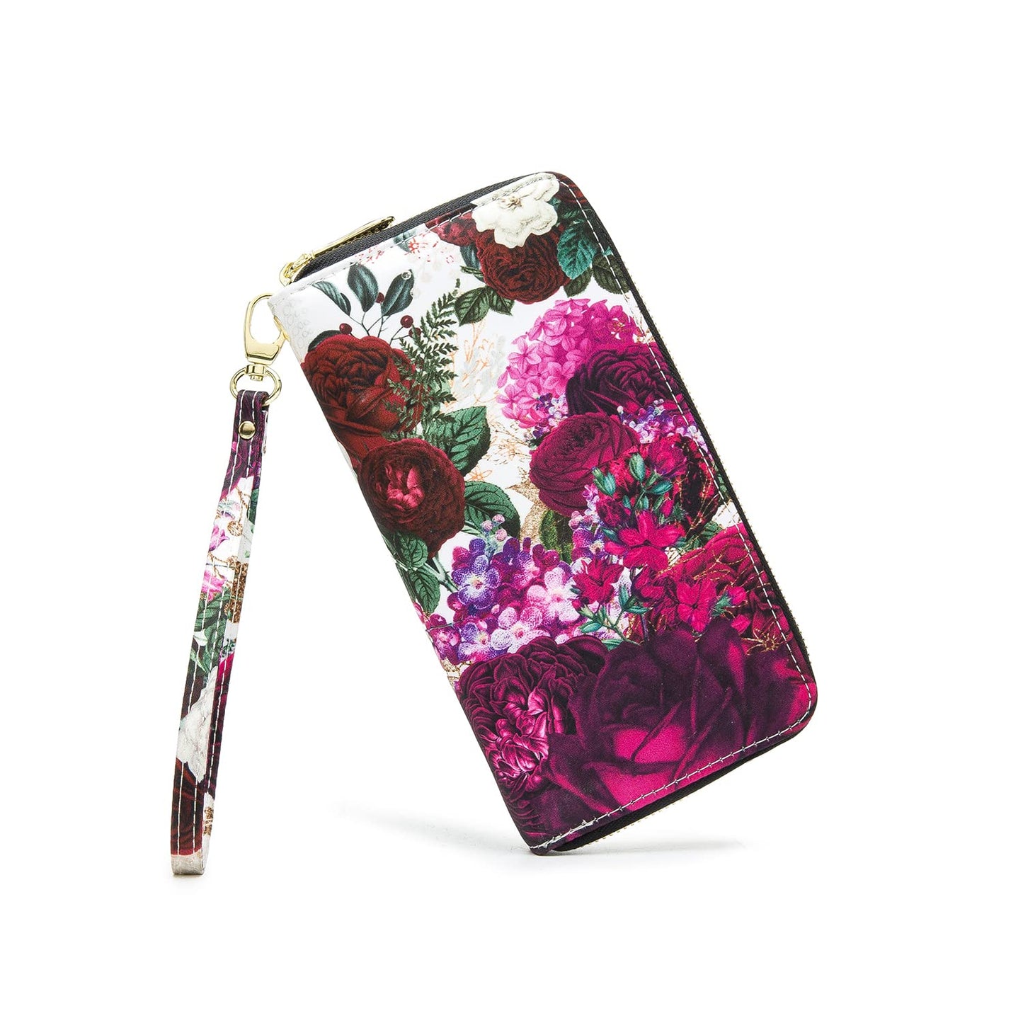 HOTWomen Wallet Card RFID For Womens Holder Blocking Credit Small Zipper Purse Pocket Bifold Slim Coin ID Ladies Wristlet Clutch Large Capacity Window Case Travel Zip Women's
