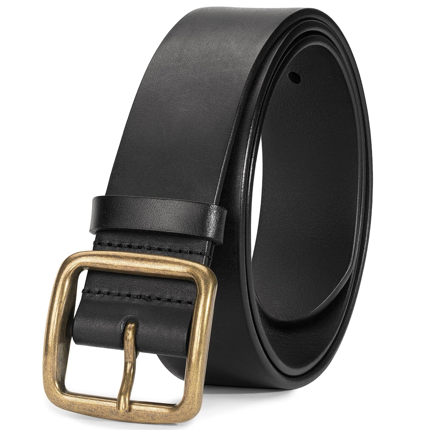 HOTThicken Full Grain Leather Mens Belt Heavy Duty Mens Work Belt Mens Belt High Hardness Buckle Packed In Gift Box