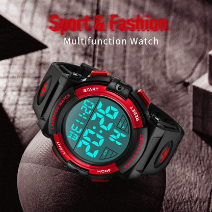 HOTL LAVAREDO Mens Digital Watch Sports Military Watches Waterproof Outdoor Chronograph Wrist Watches for Men with LED Back Ligh/Alarm/Date