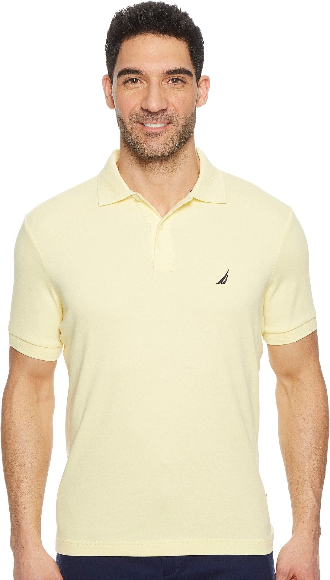HOTNautica Men's Classic Fit Short Sleeve Dual Tipped Collar Polo Shirt