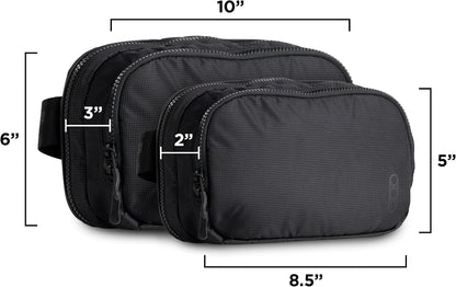 HOTEberlestock Fade Flex - Concealed Carry Waist Bag - Tactical Men's Fanny Pack with Adjustable Waist Belt - 10” W x 6”H x 3” D - Black
