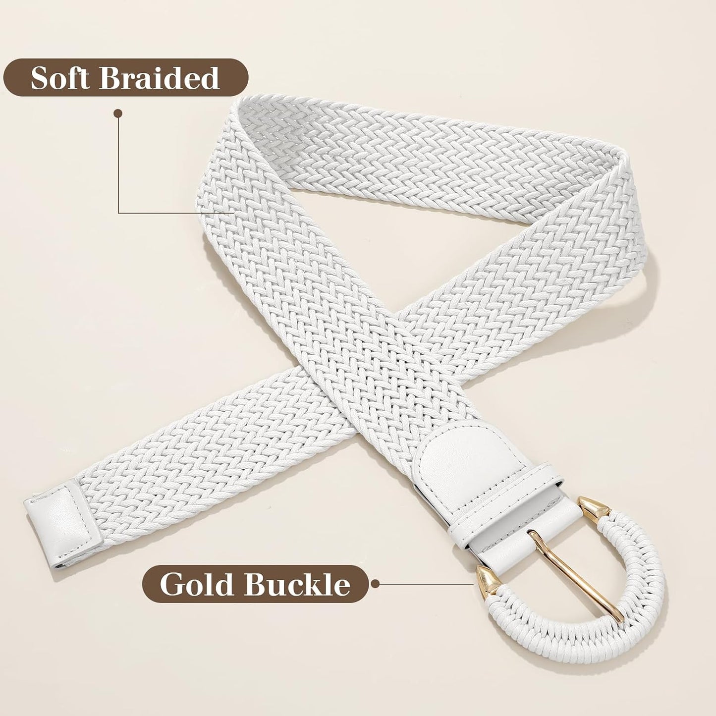 HOTBraided Belt for Women Dress Summer Ladies Woven Wide Boho Belt for Jeans
