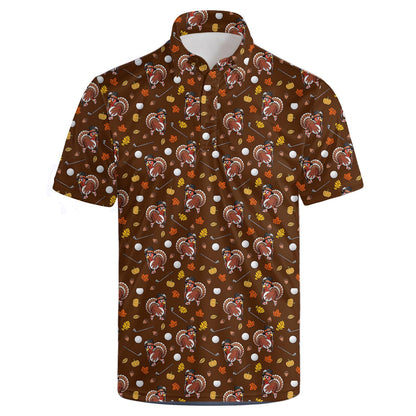 HOTGolf Polo Shirts for Men Funny Print Quick Dry Short Sleeve Performance Golf Shirts Moisture Wicking Polo Shirts