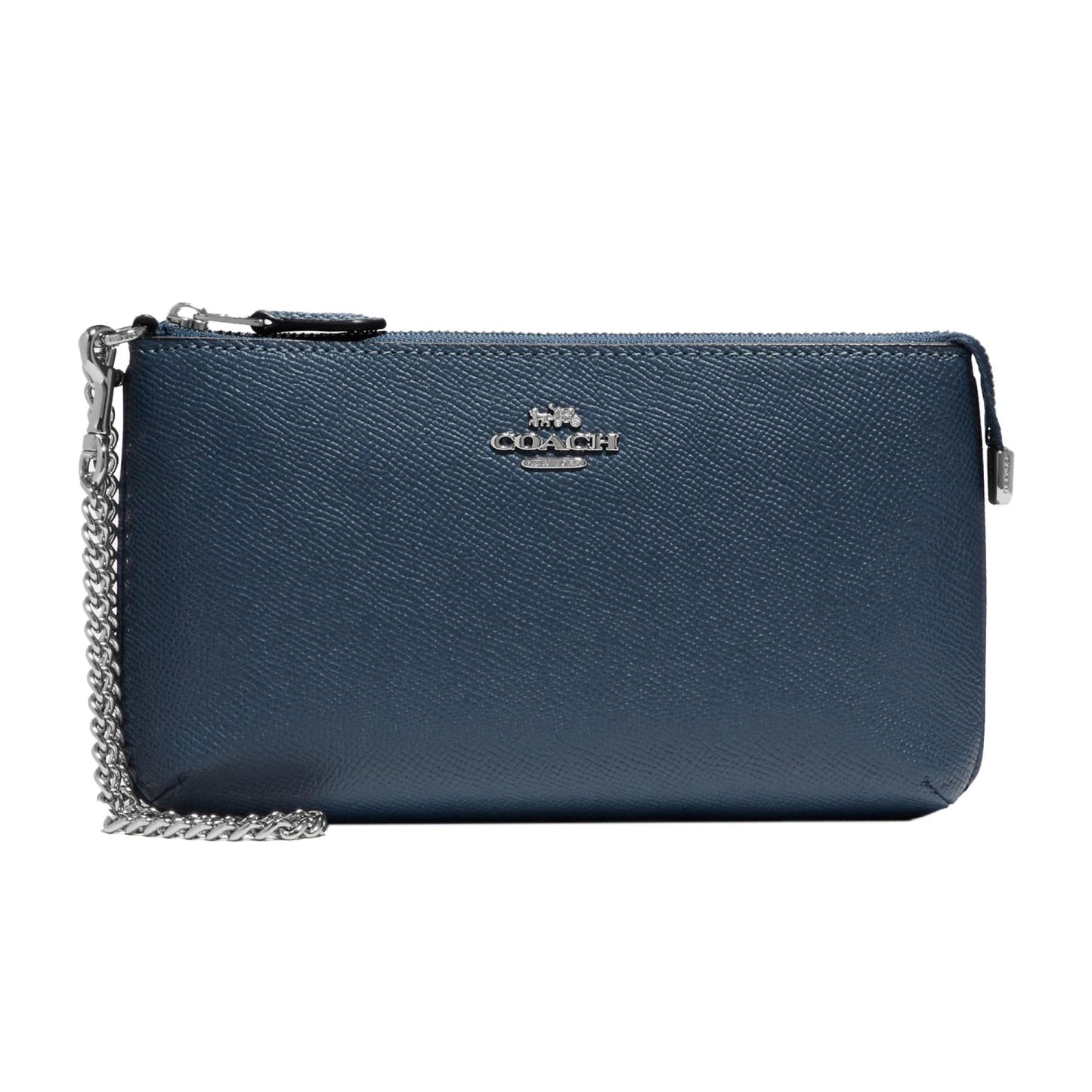 HOTCoach Women's Crossgrain Leather Wristlet W Chain