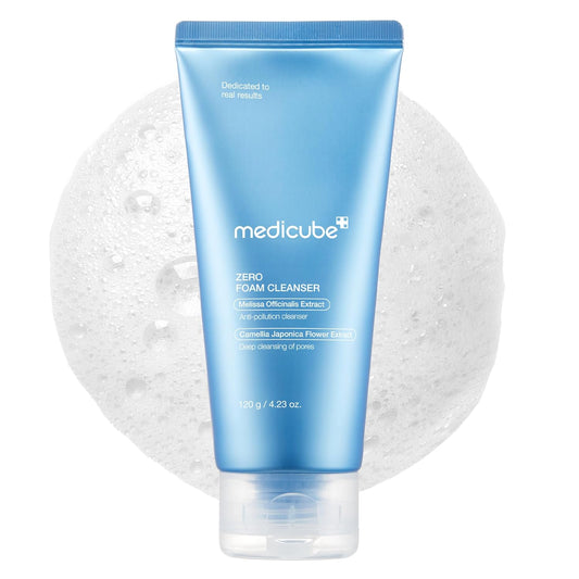 HOTmedicube Facial Cleanser Zero Foam Cleanser for Pore & Excess Oil Care | Daily Gentle Cleansing Foam - Excess Sebum Control, Hydration, Pore Minimization, Korean Skincare, Sensitive Skin, 4.23 oz