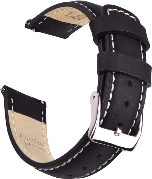 HOTRitche Christmas Gift Quick Release Leather Watch Bands Genuine Watch Straps for Men Women Top Grain Leather Watch Strap, White Elephant Gifts, Stocking Stuffers for Men, Father's Day gifts