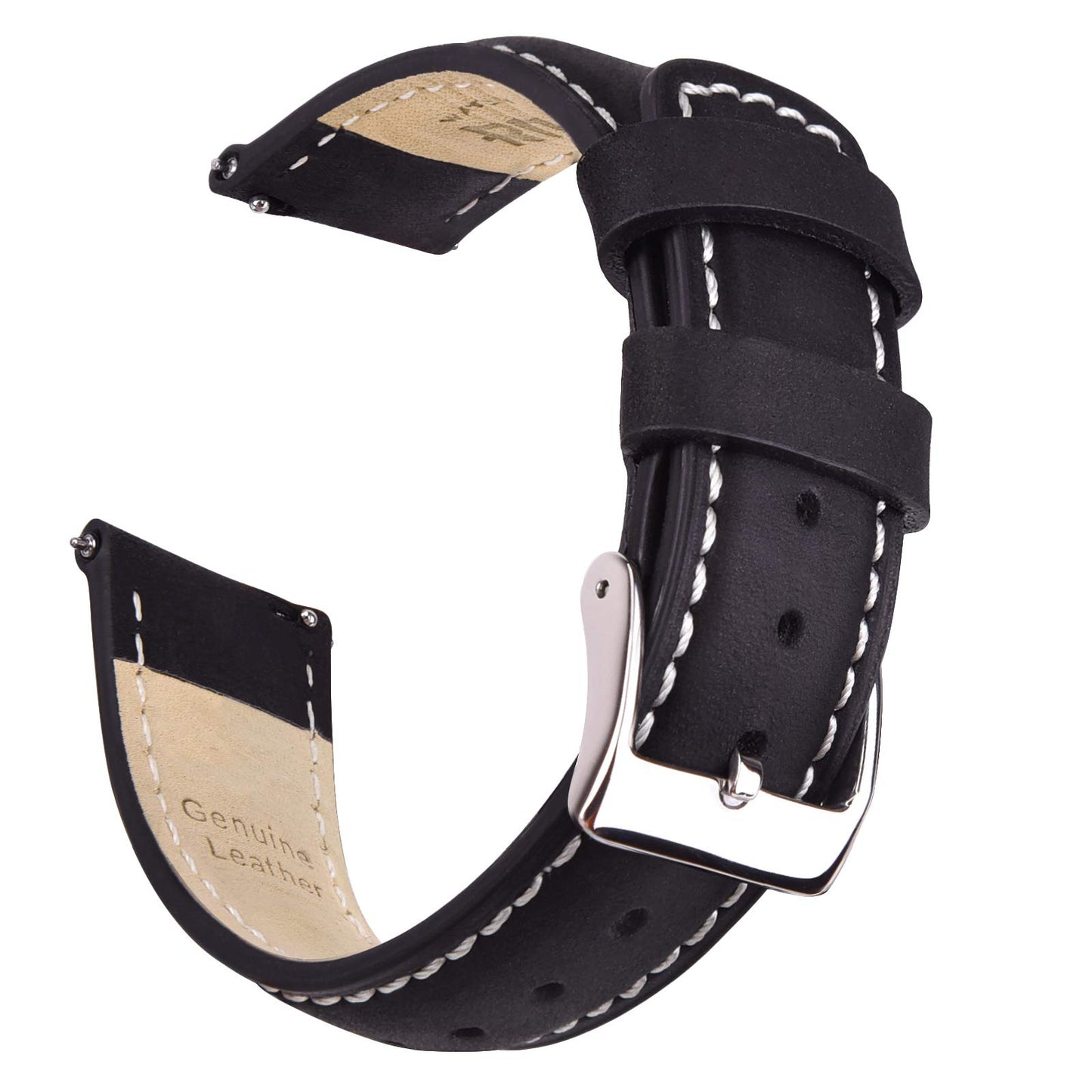 HOTRitche Christmas Gift Quick Release Leather Watch Bands Genuine Watch Straps for Men Women Top Grain Leather Watch Strap, White Elephant Gifts, Stocking Stuffers for Men, Father's Day gifts