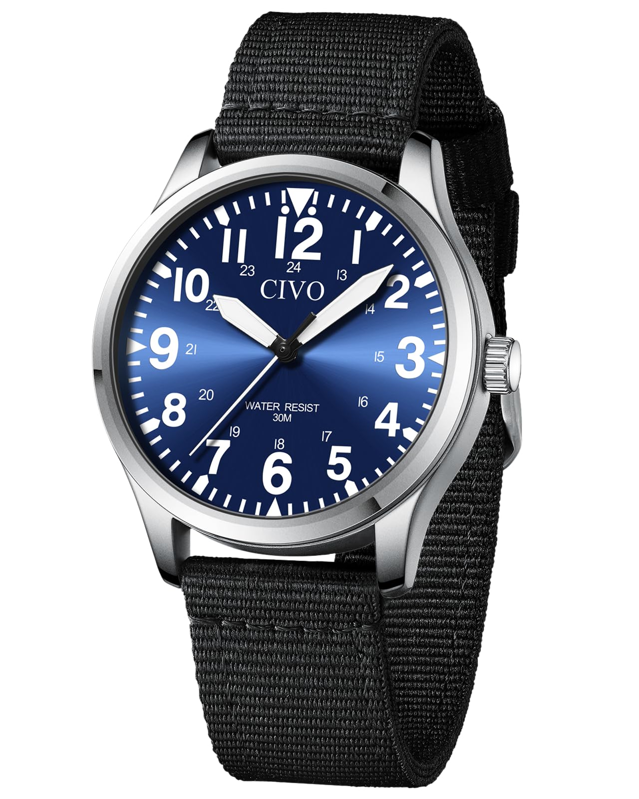 HOTCIVO Military Watch for Men Waterproof: Analog Mens Watches Classic- Field Wrist Watches for Man