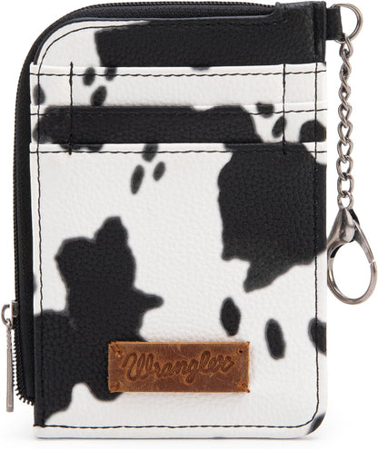 HOTMontana West Wrangler Cow Print Wallets for Women Boho Western Card Holder WG133-W005BK
