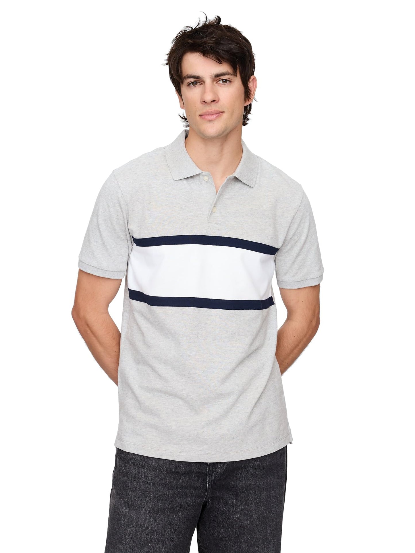 HOTGap Men's Stretch Pique Polo Shirt