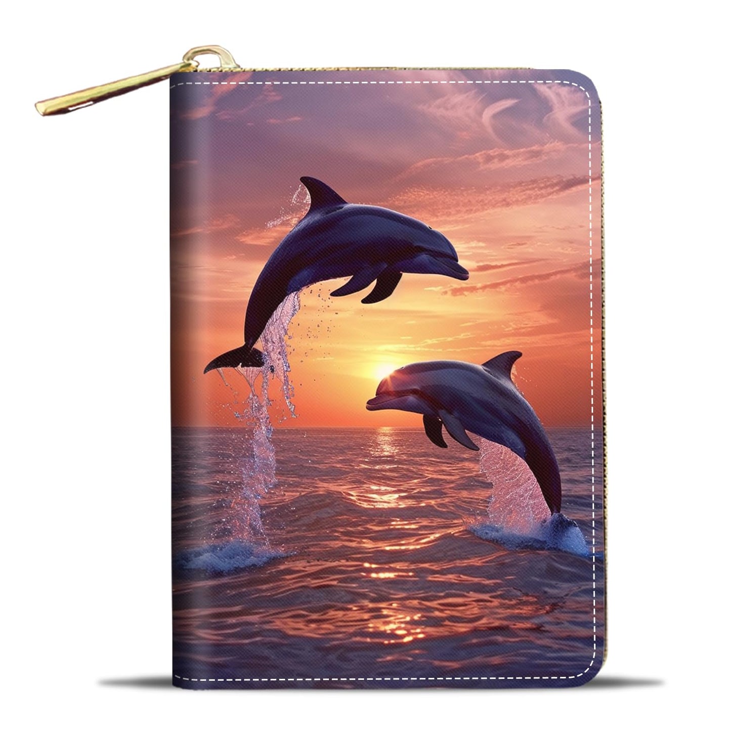 HOTCredit Card Holder Wallets for Women, Small RFID Wallet Slim Leather Card Organizer Case with Zipper, Retro Music Cassette