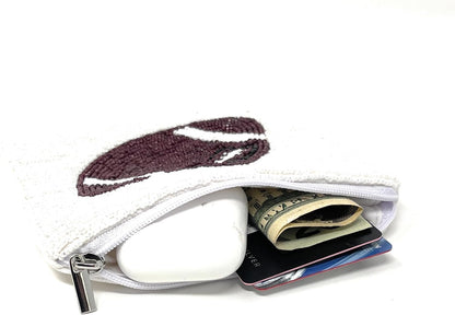 HOTFootball Beaded Pouch, Small Purse, Coin Purse Pouch, Small Wallets, Gift Card Pouch, Birthday Gift, Football Fan Gifts