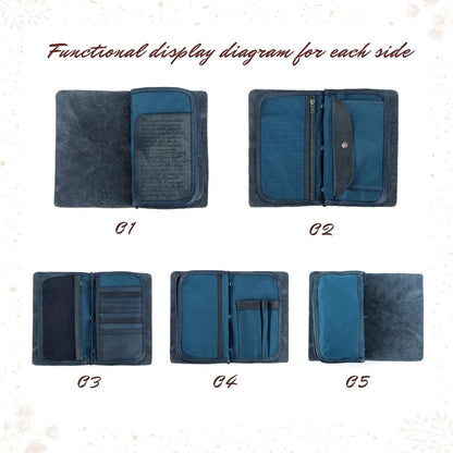 HOTOLD TREND Genuine Leather Nomad Organizer Travel Wallet | Women's Wallet Clutch Passport Holder
