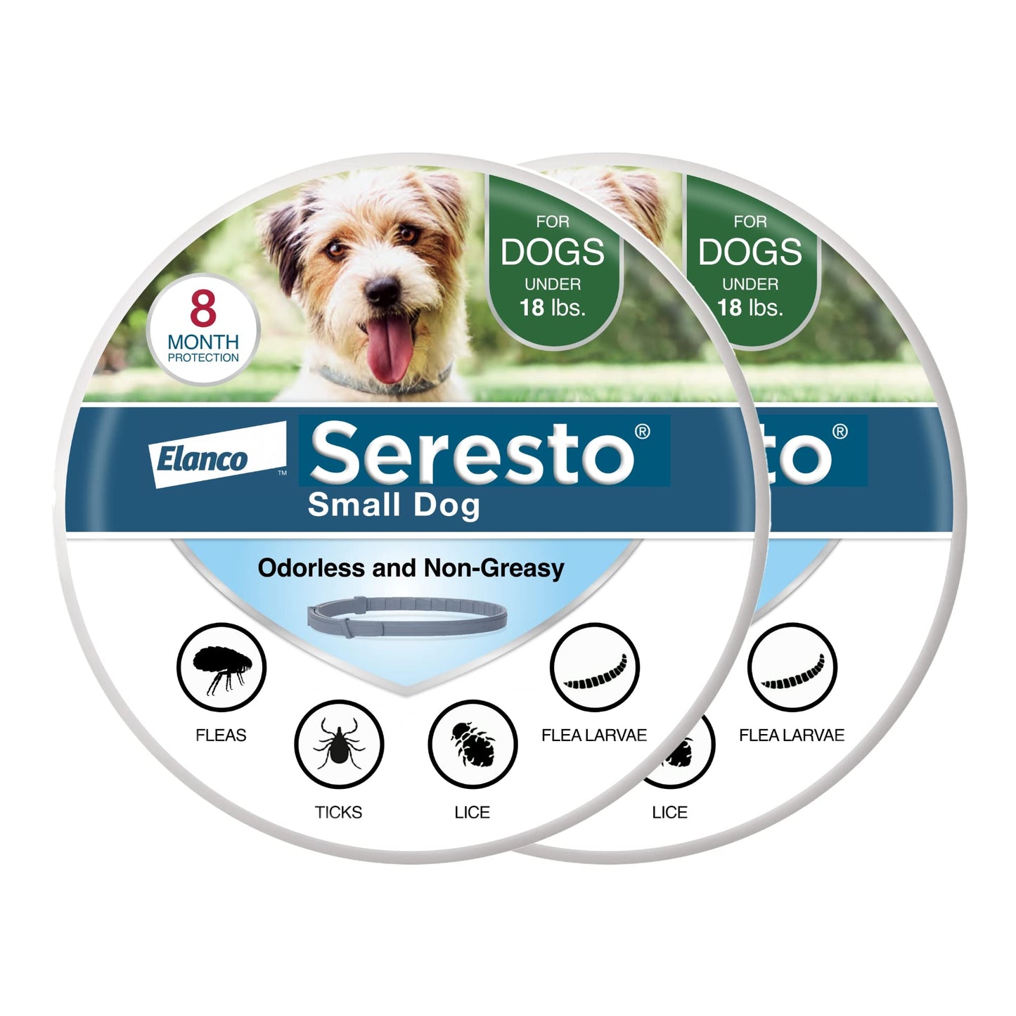 HOTSeresto Small Dog Vet-Recommended Flea & Tick Treatment & Prevention Collar for Dogs Under 18 lbs. | 8 Months Protection