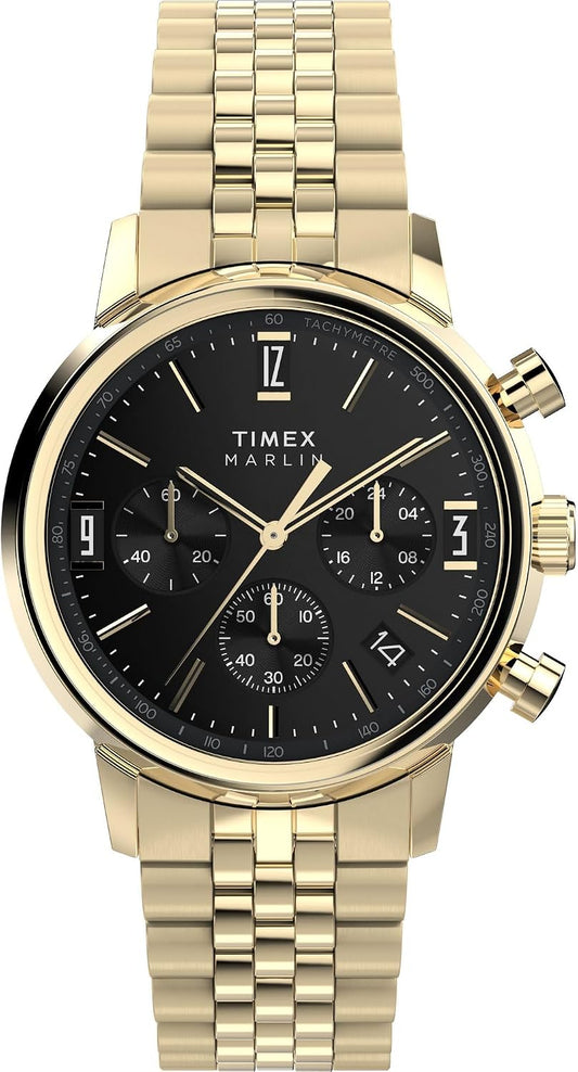 HOTTimex Marlin Chronograph Tachymeter 40mm Men’s Analog Watch | Retro Design | 50M Water Resistance