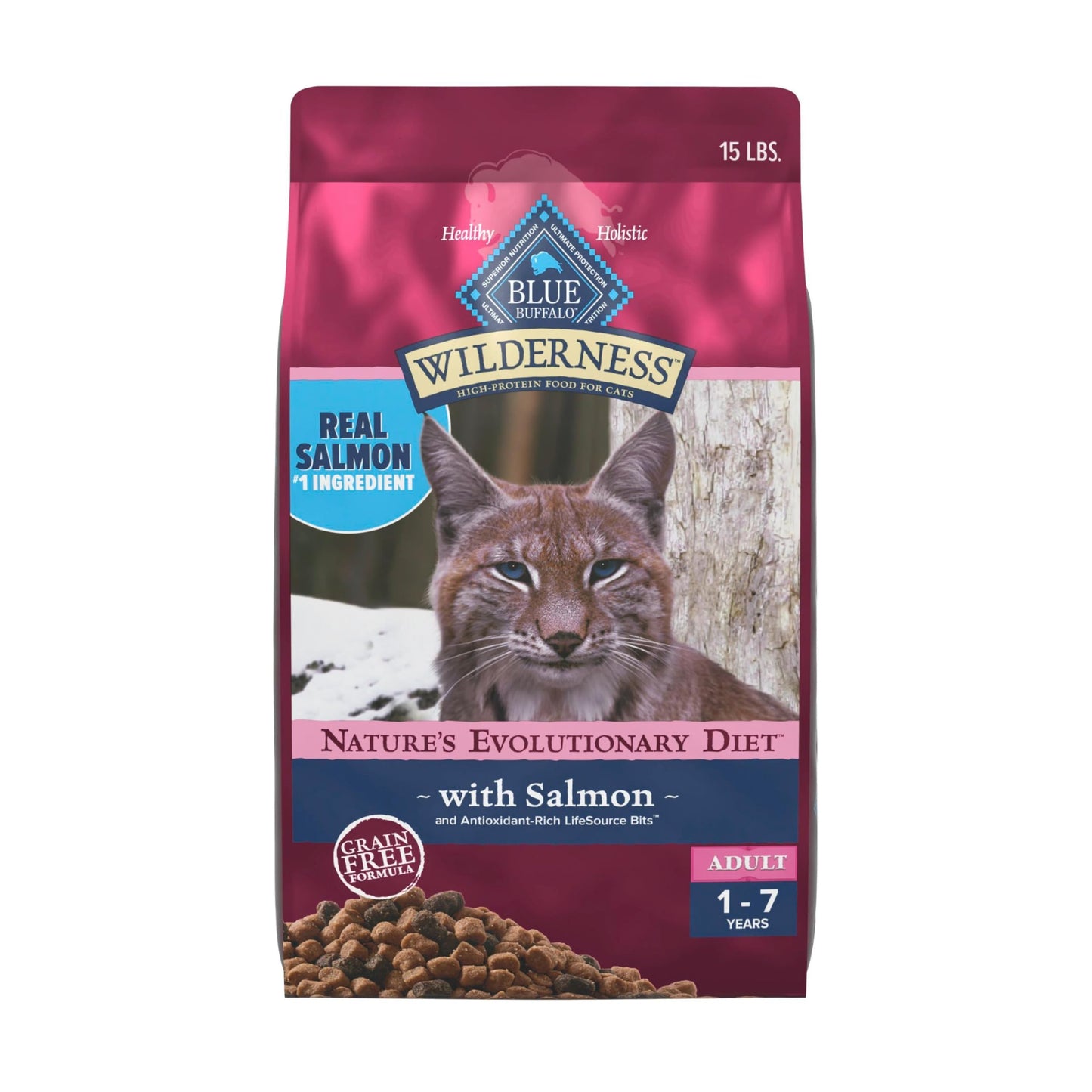 HOTBlue Buffalo Wilderness with Chicken Natural High-Protein Grain-Free Dry Food for Adult Cats, Real Chicken First, Antioxidant-Rich LifeSource Bits Support Immunity, Promotes Strong Muscles, 12 lbs.